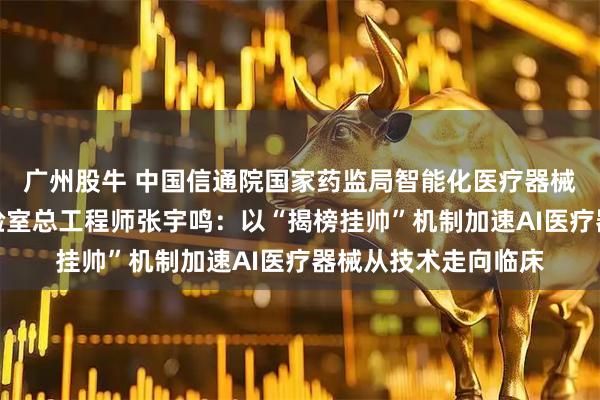 广州股牛 中国信通院国家药监局智能化医疗器械研究与评价重点实验室总工程师张宇鸣：以“揭榜挂帅”机制加速AI医疗器械从技术走向临床